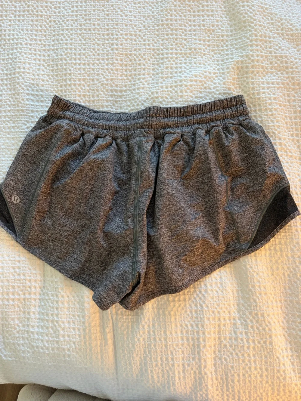 lululemon athletica Heathered Gray Athletic Shorts with Built-In Liner